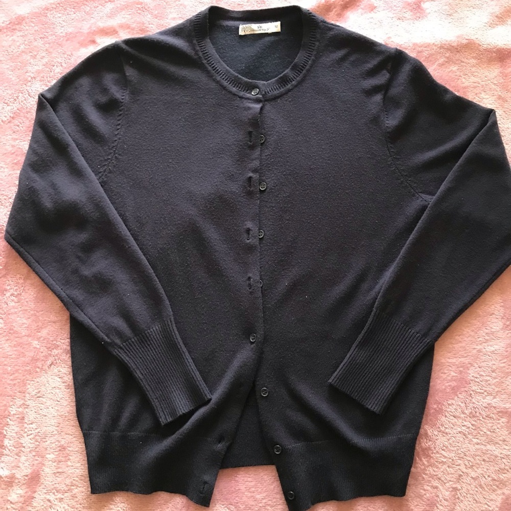 BLOSSOM BY P. Size Medium 💙 Navy Blue Button Up Cardigan Sweater 💙 Lightweight
